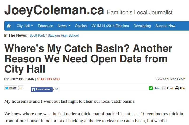 screenshot of Joey Coleman article